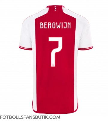 Ajax Steven Bergwijn #7 Replika Hemmatröja 2023-24 Kortärmad